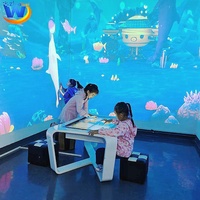 Mesa de Dibujo con Proyección Personalizable para Niños, Juego de Pintura Interactivo Inteligente con Proyección, Sistema de Creación de Arte Digital para Niños