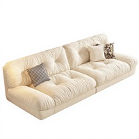 Sofá de Tela de Lujo Ligero para Sala de Estar, Estilo Moderno y Minimalista, Dos Plazas en Forma de L, para Apartamentos Pequeños, Desmontable y Lavable