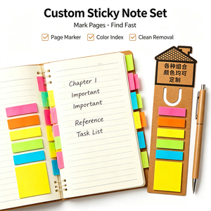 Ensemble de blocs-notes adhésifs SK personnalisés, blocs-notes colorés, format portable, accès rapide, facile à transporter, design compact - Product Image 6