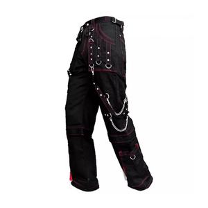 กางเกงผู้ชายดีไซน์ใหม่หลายกระเป๋า พร้อมกระดุมและสายรัด สำหรับแฟชั่นผู้ชาย กางเกงทรงแบ็กกี้สไตล์ทหาร - Product Image 6