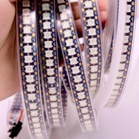 Lampu Strip LED RGB Addressable WS2812B 5V 30 60 144LED Per Meter Tahan Air IP67 Strip Lampu Fleksibel WS2812