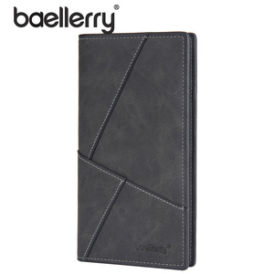 กระเป๋าสตางค์ผู้ชายแบบยาว Baellerry พับสามตอน ช่องใส่บัตรหลายช่อง ช่องใส่ธนบัตรแบบมีซิป สีดำ เทา น้ำเงิน น้ำตาล สีพื้น คอลเลคชั่นฤดูใบไม้ผลิ 2024 - Product Image 5