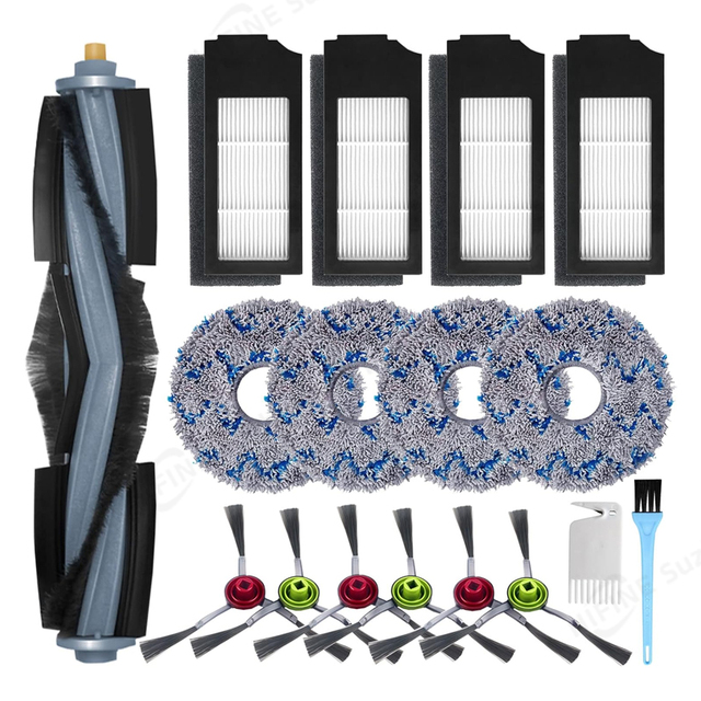 Robot Vacuum Cleaner Kit for Ecovacs DEEBOT X1 Main Side Brush Hepa Filter Mop Bag Household Washable Reusable Replacement Part