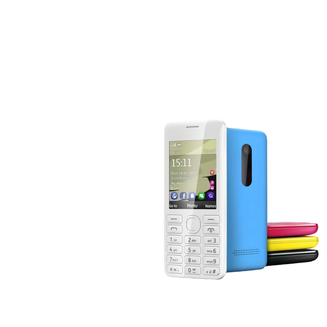206 GSM 2G WhatsApp Non-Intelligent Dual Card Bar Feature Phone TFT Display 1000-1499mAh Battery Elderly Students French/Spanish