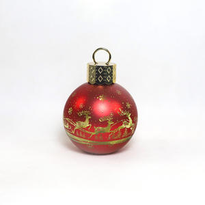 गुआनमी Gm9050 लक्जरी क्रिसमस ग्लास 15 सेमी व्यास ठोस लाल पारा फिनिश होम डेकोर एलईडी लाइट फैक्टरी प्रत्यक्ष बिक्री - Product Image 1