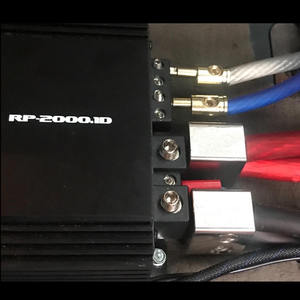 Penguat Audio mobil daya tinggi dengan kabel daya 0GA distribusi tembaga murni dengan colokan kuningan bahan kontak baterai 1/2 - Product Image 5
