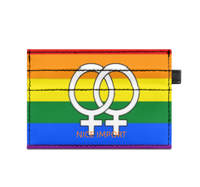 Intersex (Phox Design) Rainbow Slim Doppelseitig bedruckter Kartenhalter Tragbarer Kreditkartenhalter aus PU-Leder für Männer und Frauen