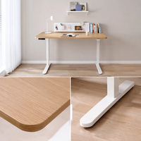 Bureau électrique réglable en hauteur, poste de travail informatique en bois, pliable à 90 degrés, gain de place, table d'étude pour la maison et le bureau