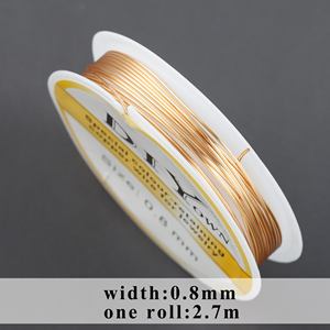 M788  1 Rouleau/Lot Gros <span class=keywords><strong>Fil</strong></span> <span class=keywords><strong>de</strong></span> <span class=keywords><strong>Cuivre</strong></span> Doré pour Fabrication <span class=keywords><strong>de</strong></span> Bracelets et Colliers <span class=keywords><strong>de</strong></span> <span class=keywords><strong>Bijoux</strong></span> - Product Image 6