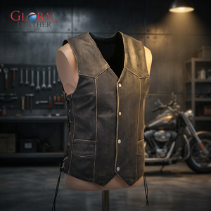 Chaleco informal para hombre más vendido, Chaleco de cuero para motocicleta, ropa de calle de alta calidad para la temporada de primavera - Product Image 1