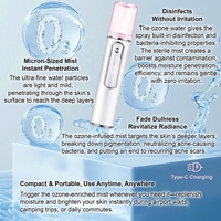 Vaporizador Facial Hidratante de Ozono, Rociador Facial Nano, Atomizador Portátil de Viaje, Rociador Facial de Ozono