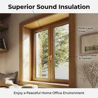 FSC-Zertifiziertes Holzrahmen-Fenster mit Argon-Gas-Mehrschichtverglasung und Aluminiumverkleidung für Moderne Villen, Büros und Wohnhäuser