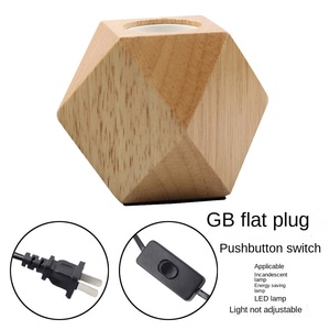 Thiết Kế Châu Âu Rắn Gỗ Bảng Đèn Kim Cương Mô Hình E27 Vít Phẳng Cắm Ba Pin Anh Cắm DC Cung Cấp Điện Thủ Công - Product Image 6