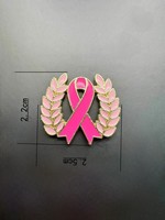 Broche émail ruban rose Semaine de sensibilisation au cancer du sein Cadeau souvenir Sac à dos Chapeau Écharpe Bouton Badge Espoir Ruban rose Épinglette
