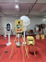 Machine de photomaton portable facile à installer, photomaton à angle élevé, compatible avec les appareils photo reflex numériques et les iPad, idéale pour les fêtes