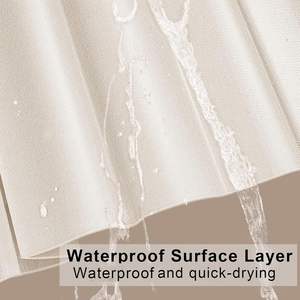 <span class=keywords><strong>Rideau</strong></span> <span class=keywords><strong>de</strong></span> <span class=keywords><strong>douche</strong></span> pliable magnétique bidirectionnel en imitation lin imperméable CF Custom pour salle <span class=keywords><strong>de</strong></span> bain - Product Image 3