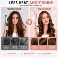 Sèche-cheveux multi-styler 8 en 1 avec moteur haute vitesse, affichage numérique, soin ionique et accessoires pour boucler, lisser et volumiser