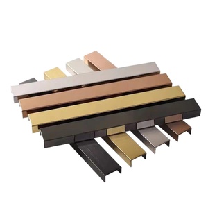 Bande <span class=keywords><strong>de</strong></span> garniture décorative <span class=keywords><strong>de</strong></span> <span class=keywords><strong>fond</strong></span> <span class=keywords><strong>de</strong></span> mur 304 en acier inoxydable en forme <span class=keywords><strong>de</strong></span> U décoration <span class=keywords><strong>de</strong></span> carreaux <span class=keywords><strong>de</strong></span> plafond moulures en or rose garniture d'angle - Product Image 1
