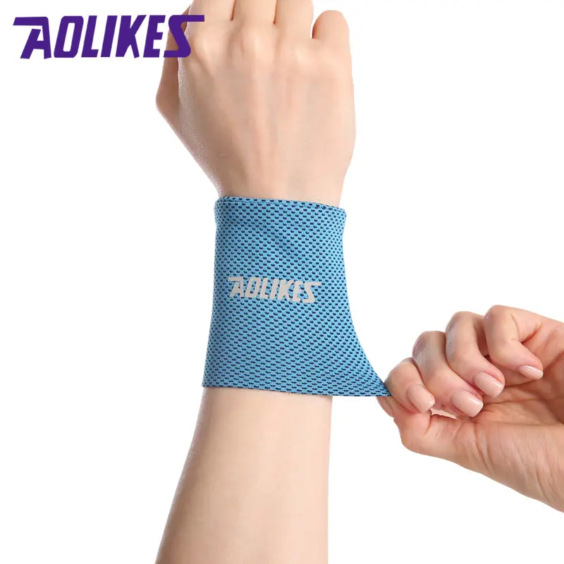 Aolikes biểu tượng tùy chỉnh Neoprene cổ tay kết thúc tốt đẹp mềm Breathable Polyester sweatbands cho cuộc sống hàng ngày bảo vệ cho trẻ sơ sinh