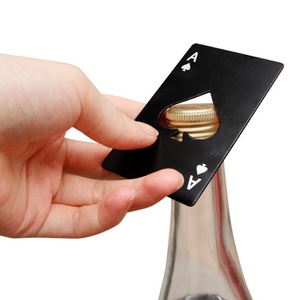 Ouvre-cartes créatif et populaire en acier inoxydable, en forme de pique de jeu de cartes, pour la maison et l'utilisation avec de la bière - Product Image 5