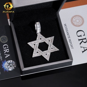 हिप हॉप मोइससानाइट ज्सानाइट ज्वेलरी 925 सिल्वर बनाम डी मोइससानाइट डायमंड फाइन आकर्षण पेंडेंट - Product Image 5