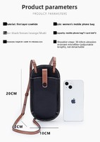 Tas Selempang Ponsel Model Baru Bergaya Mewah, Terasa Berkualitas Tinggi, Kecil dan Ramping, Kulit Asli, Ringan