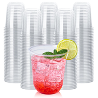 Gobelets en plastique PET transparents de 12 oz à 24 oz avec logo personnalisé, forme en U de 89 mm, avec couvercles, pour boissons, matcha, latte, café glacé, à emporter