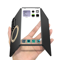 Étui de téléphone ultra fin en PC et cuir PU givré Z TriFold avec porte-cartes pour Z TriFold