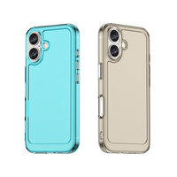 2.0mm couleur bonbon étui transparent robuste couverture de téléphone en TPU souple pour iPhone 15 Plus 16 Pro Max couverture arrière antichoc transparente