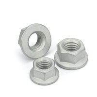 Classe M20 M24 Grade 4.8 8.8 10. Écrou à bride hexagonale dentelé en acier au carbone 9 12.9 galvanisé à chaud (HDG) DIN6923