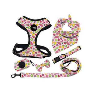 Set Harness Anjing Personalisasi Mewah Terbaru Yang Dapat Disesuaikan Sublimasi Kustom Kerah Hewan Peliharaan & Tali Kekang Anjing - Product Image 5