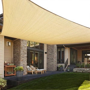 Voile <span class=keywords><strong>d</strong></span>'ombrage rectangulaire LOVE STORY 12' x 16' en HDPE, protection UV, pour patio extérieur, jardin, arrière-cour, couleur sable (tailles personnalisées) - Product Image 1