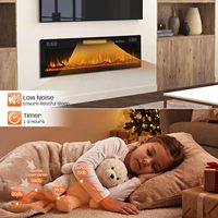 Perapian Listrik Ultra Tipis 50 Inci Kalsubo Heater, Pemasangan di Dinding, Model Tersembunyi untuk Rumah