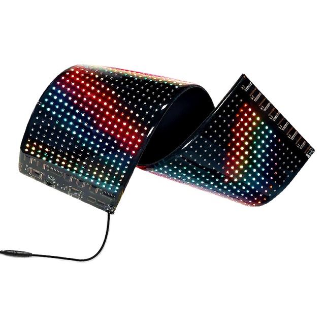 Programmable Messages Digital Signage Car Shop Transparent Flexible Led Sign Board Panel Led Flexible Screen