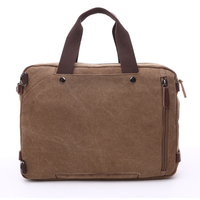 Sac en toile ZUOLUNDUO, sacoche d'affaires, sac à bandoulière, sac à dos en toile grand format, trois utilisations