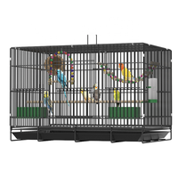 Cage à oiseaux pliable en métal à fil dense, écologique, de haute qualité, pour perruches, calopsittes, pinsons, agapornis, canaris, avec plateau en plastique