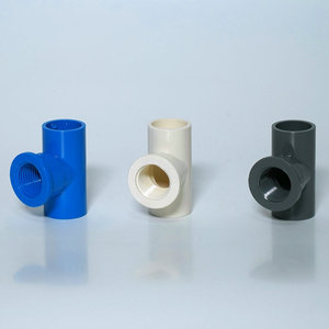 Raccord en T à filetage interne en PVC, diamètre 20 mm, pour conduites d'eau, résistant à la corrosion et aux produits chimiques - Product Image 1