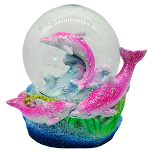 Simple Design Beautiful Color Design Hot Sale Ocean <b>Animal</b> Resin Water Ball Resin Souvenir - Product Image 3