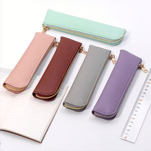 Estuche Delgado para Lápices y Bolígrafos de Cuero PU Resistente a los Arañazos, Bolsa de Papelería Duradera para la Escuela, Oficina y Viajes - Product Image 3