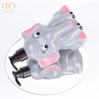 Conteneur de shampooing en plastique de dessin animé, PVC, forme d'éléphant, distributeur de lotion liquide, flacons de gel douche, flacon de savon animal