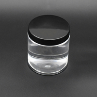250ml/8oz Vente en gros Pots en plastique crème de forme ronde avec couvercles transparents résistants Conception de capuchon latéral