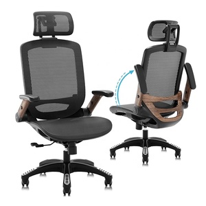Appuie-tête 2d entièrement réglable gris <span class=keywords><strong>bureau</strong></span> à domicile chaise <span class=keywords><strong>de</strong></span> <span class=keywords><strong>bureau</strong></span> en maille avec accoudoirs flexibles Fli up repose-pieds travaillant dans le confort - Product Image 6