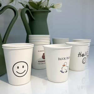 Vasos de Papel Desechables Modernos, Gruesos, con Diseño de Dibujos Animados, Ecológicos, Antiderrames y Anti-escaldaduras, para Leche de Soya y Agua - Product Image 4