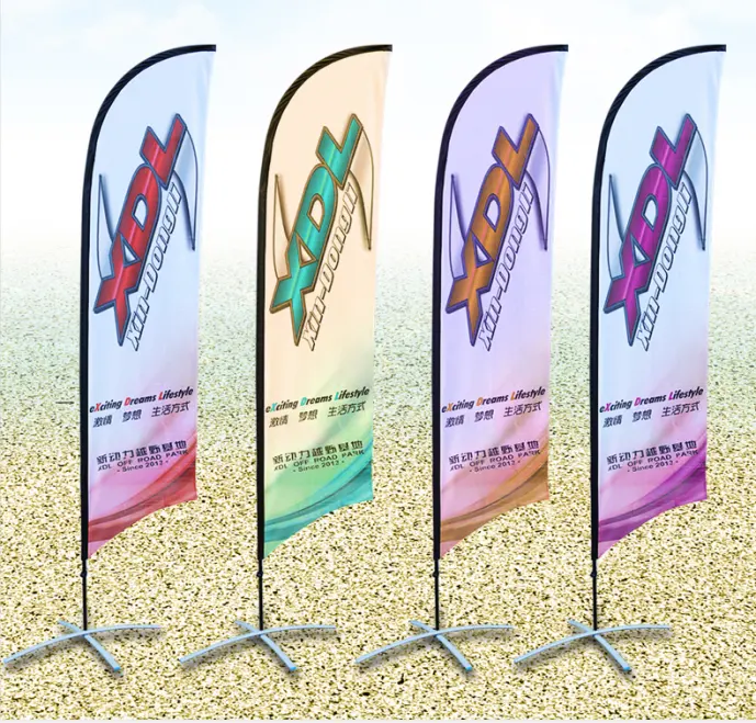 Merchandise promotion exhibition beach flag custom cheap feather flag