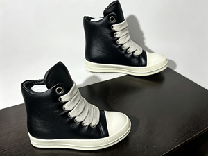 Zapatillas Casuales Retro de Plataforma Alta con Cordones Planos Anchos de Cuero Genuino - Product Image 2