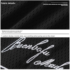 Gratis LOGO Nieuw Zwaar geborduurd Ademend T-shirt Unisex Korte mouwen Losvallend Satijn Mesh Polyester USA Voetbalshirt - Product Image 4
