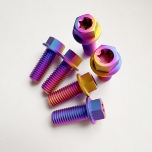 Prix usine M6 M8 M10 GR5 moto Auto automobile Sprint Midget voiture titane Hex bride boulons couleur <span class=keywords><strong>bonbon</strong></span> boulons - Product Image 3
