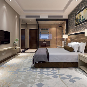 พรมพิมพ์ลายผลิตด้วยเครื่องจักร สวมใส่สบาย ป้องกันคราบสกปรก กันลื่น ต้านเชื้อแบคทีเรีย สำหรับใช้ในห้องประชุม - Product Image 4