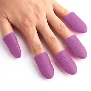 指甲用品可穿戴指尖指甲浸泡帽可重复使用指甲油去除器硅胶夹