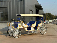 Kereta Pengantin Putih Bergaya Dongeng Fantasi Tema Cinderella Kereta Kuda Labu untuk Masuknya Pengantin